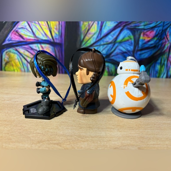 Star Wars Custom Christmas Ornament Of 3, Mandalorian Cara Dune, BB-8 - Picture 4 of 11